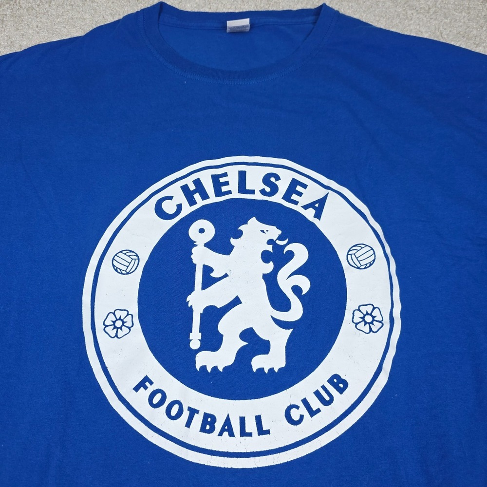 Fruit of the Loom Chelsea FC Shirt Men XL Blue Pulisic 10 Long Sleeve Soccer Tee